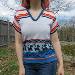 Vintage 70s Huipil inspired top